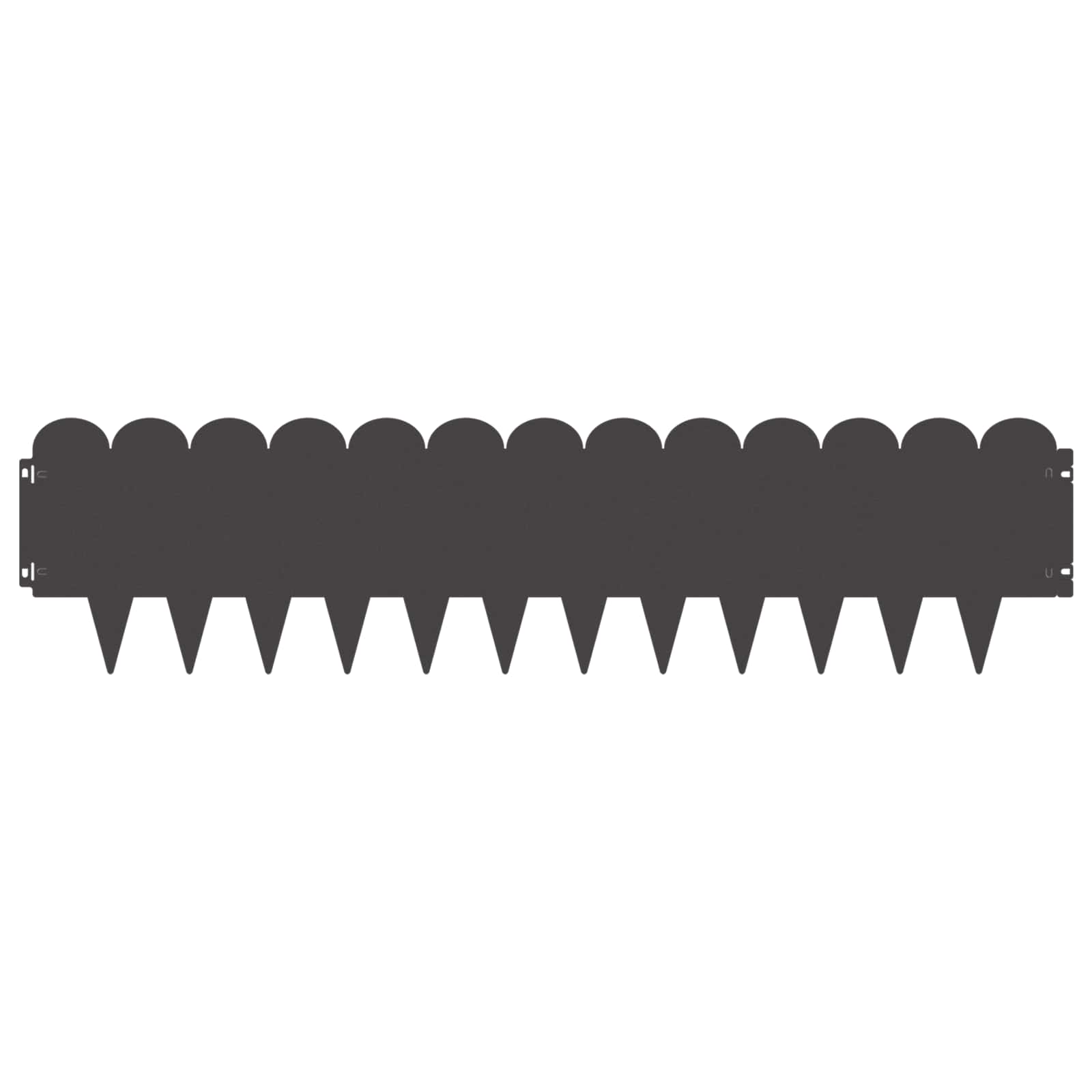 Raseneinfassung 10 pcs 103 x 15 cm Stahl Schwarz