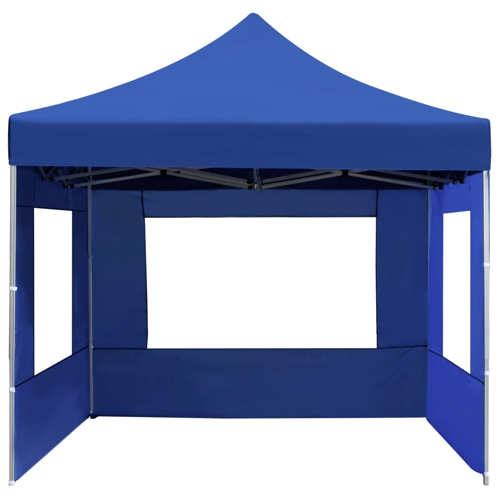 Profi-Partyzelt Faltbar mit Wänden Aluminium 3×3m Weiß