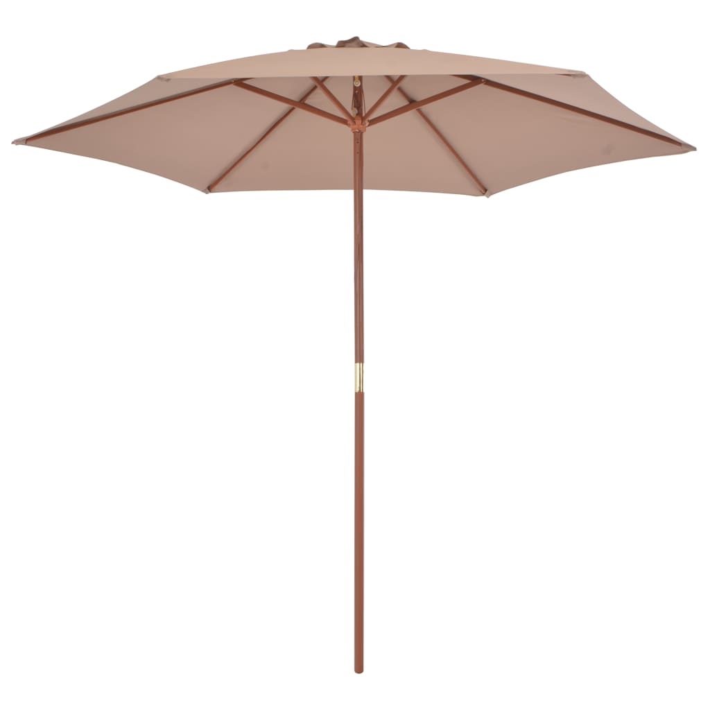 Sonnenschirm mit Holz-Mast 270 cm Blau