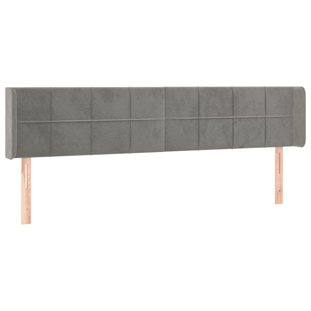 Kopfteil mit Ohren Dunkelblau 93x16x78/88 cm Samt