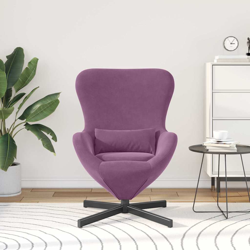 Eiersessel Blau 63 x 73 x 90 cm Samt