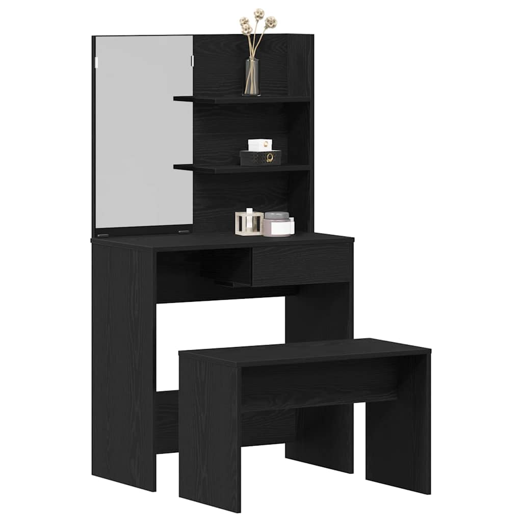 Schminktisch-Set Weiß 74,5x40x141 cm
