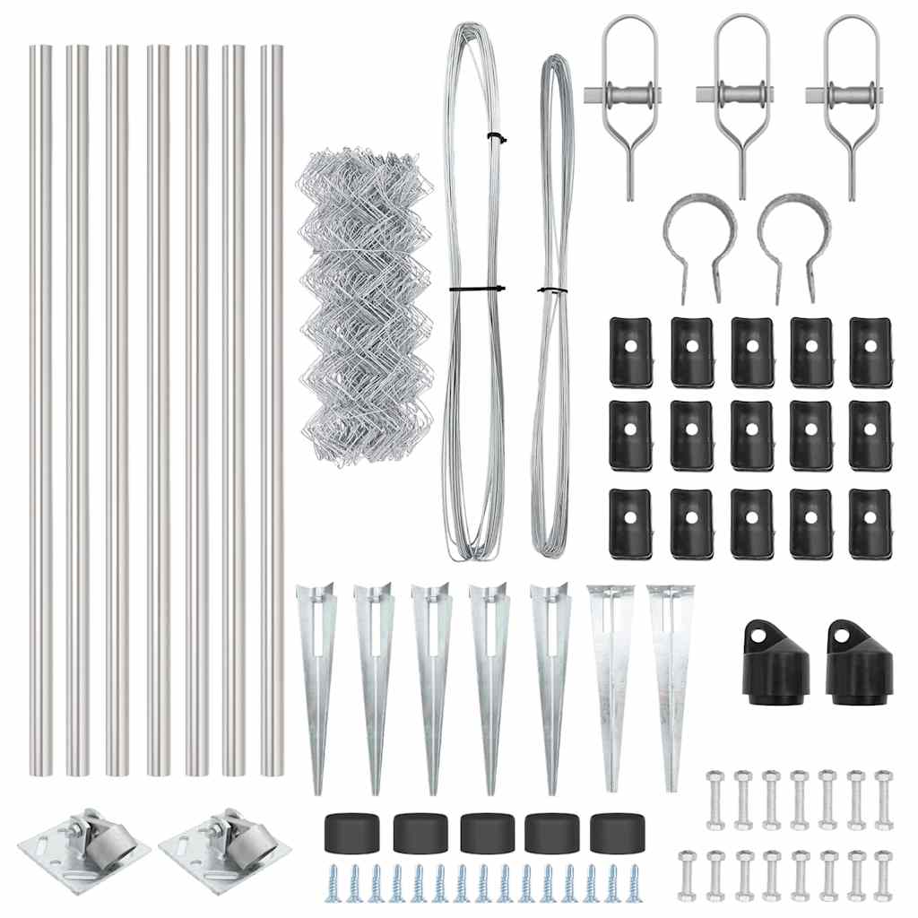 Outdoor Kettenglied-Zaun Erdfixierung 10 x 0,4 m Grün Netz