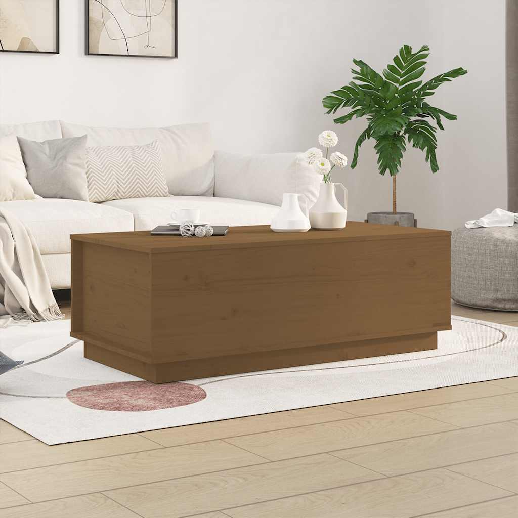 Couchtisch 100x50x35 cm Massivholz Kiefer