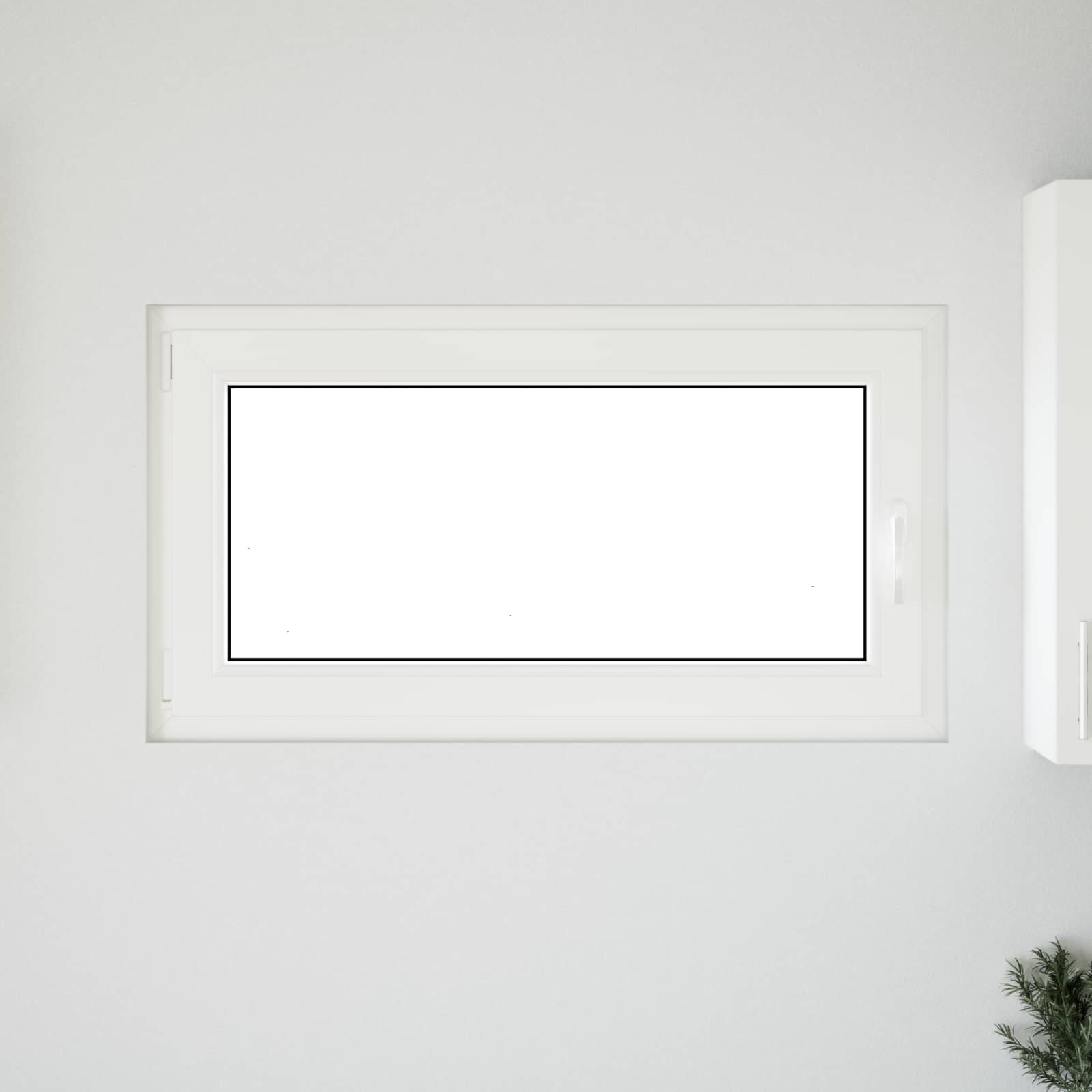 Kellerfenster RISOR 50 x 50 cm PVC und Glas Weiß