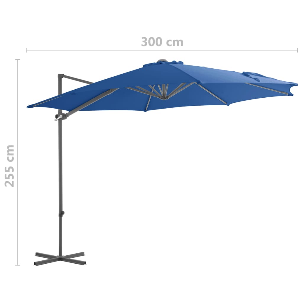 Ampelschirm mit Stahl-Mast 250x250 cm Bordeauxrot