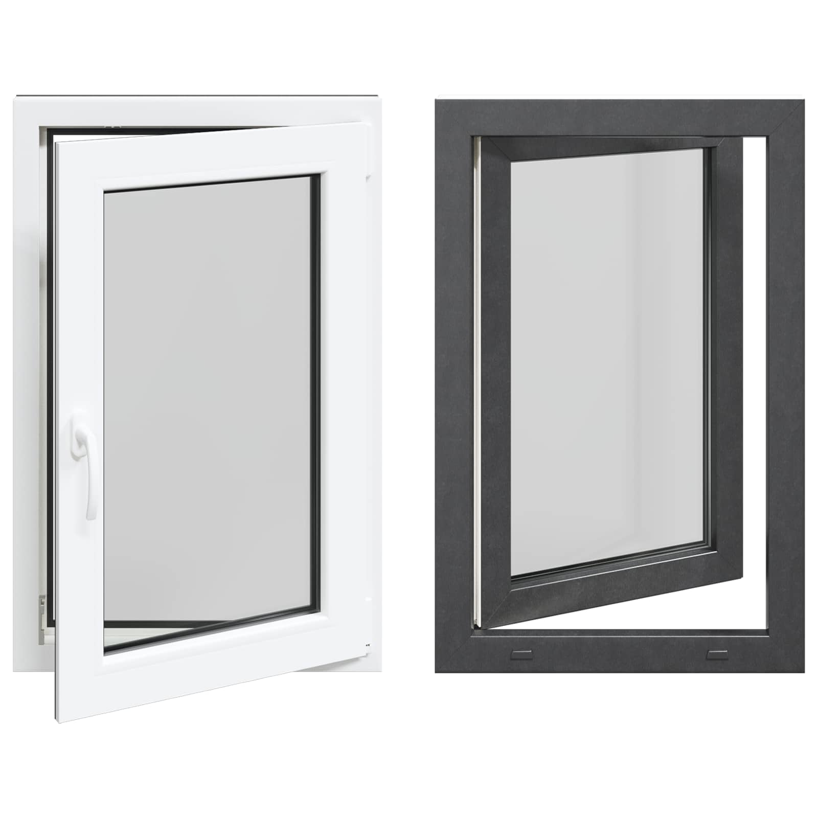 Kellerfenster RISOR 50 x 50 cm PVC und Glas Weiß