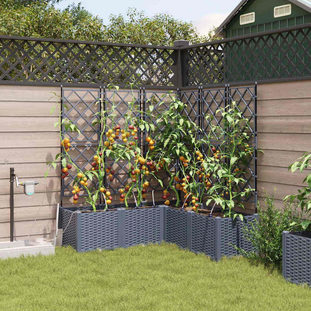 Garten-Pflanzgefäß 4 Stk. Braun 160 x 40 x 22 cm PP