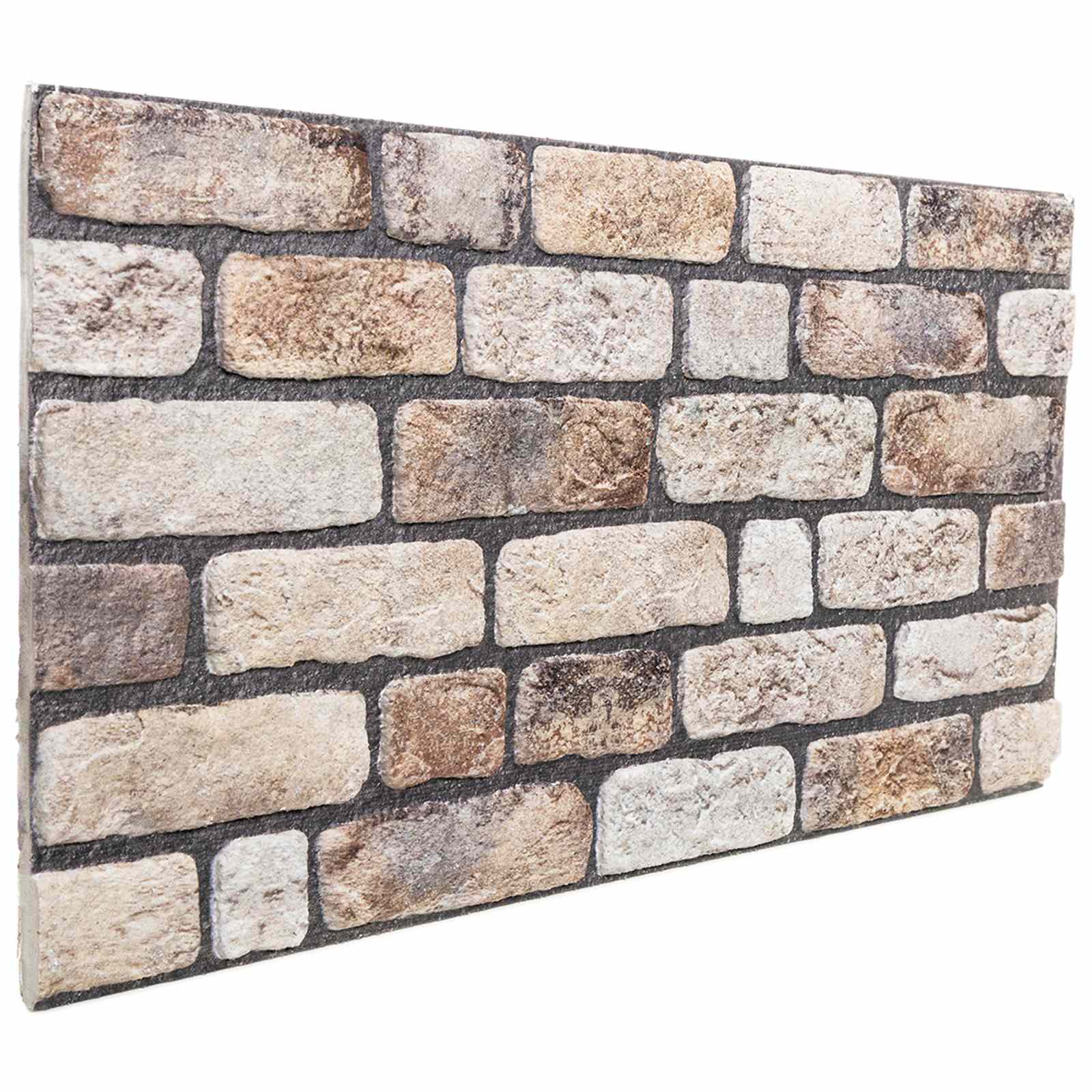Wandpaneele 10 pcs Ziegel 100 x 50 cm EPS-Schaum