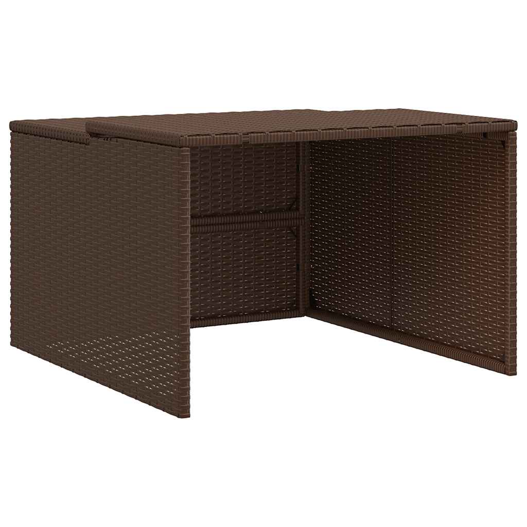 Mähroboter-Garage Schwarz 86x90x52/57 cm Poly Rattan