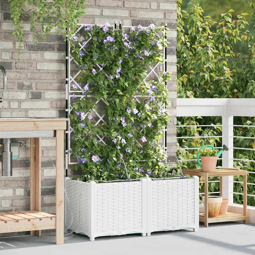 Garten-Pflanzgefäß 4 Stk. Braun 160 x 40 x 22 cm PP