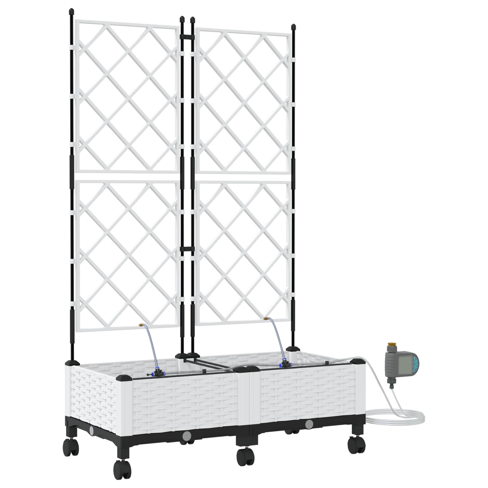 Garten-Pflanzgefäß 4 Stk. Braun 160 x 40 x 22 cm PP