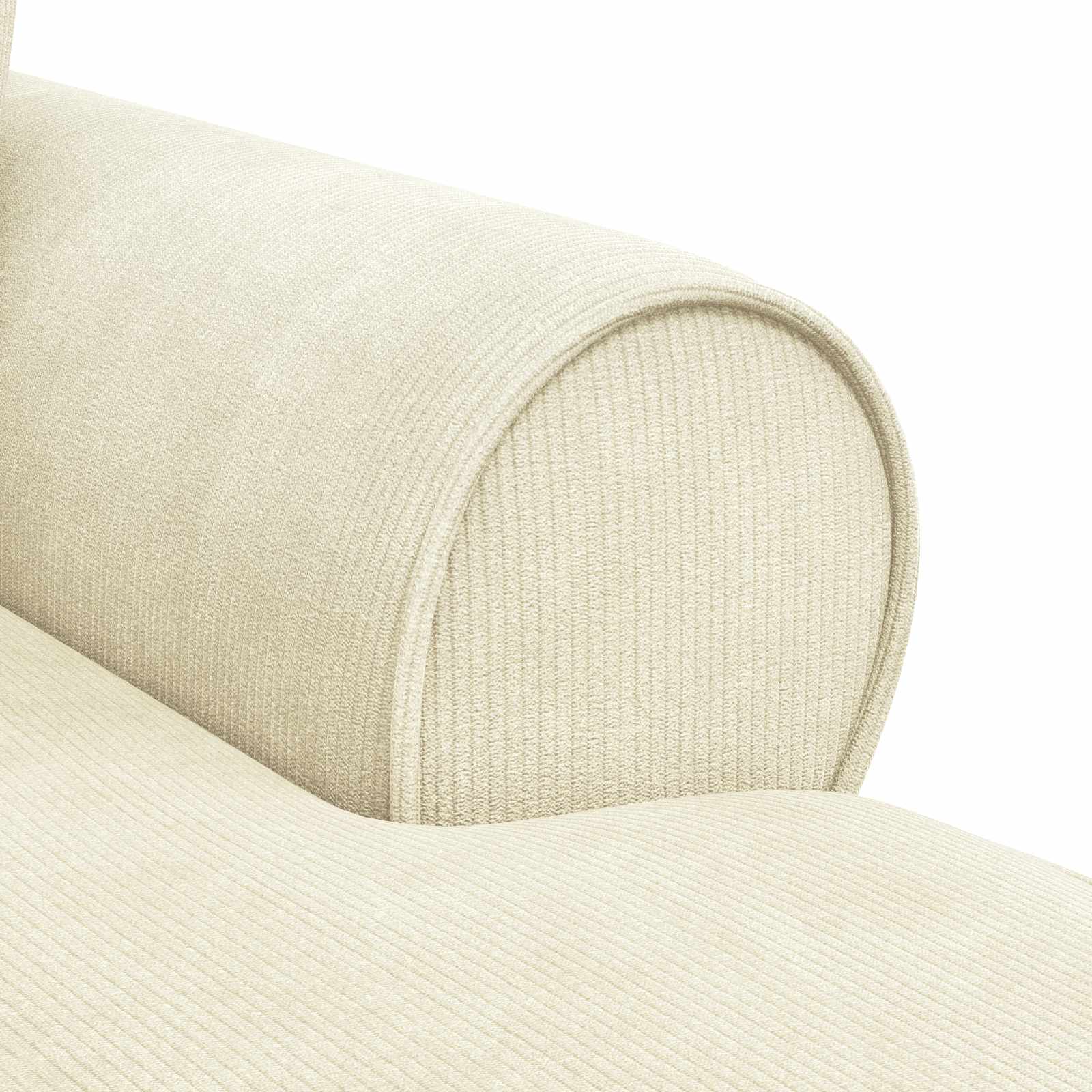 Chaise Lounge mit Rock mit Kissen 3 pcs Hellgrau Cordstoff