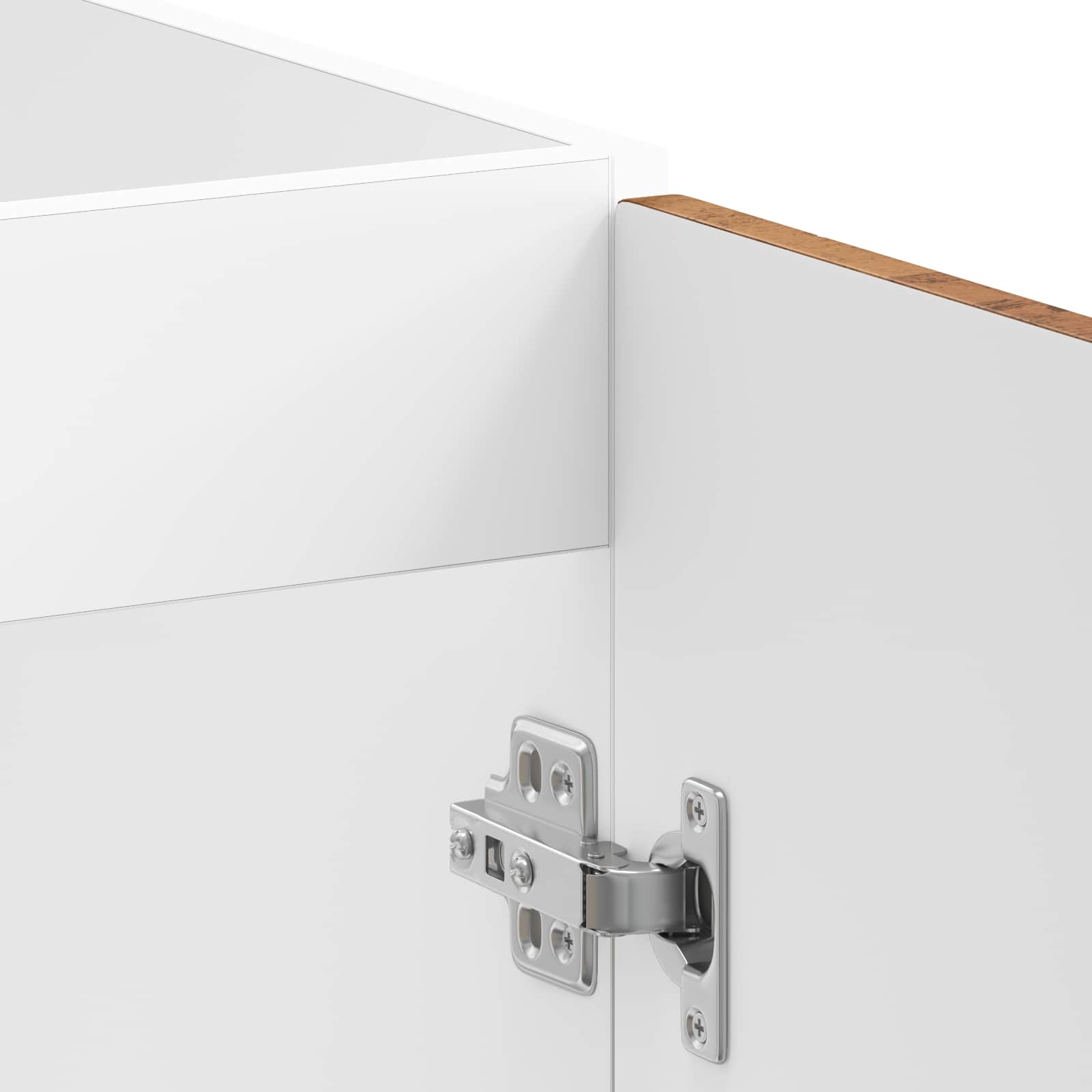 Waschbecken-Unterschrank mit Tür Lucca 2 pcs Weiß Holzwerkstoff