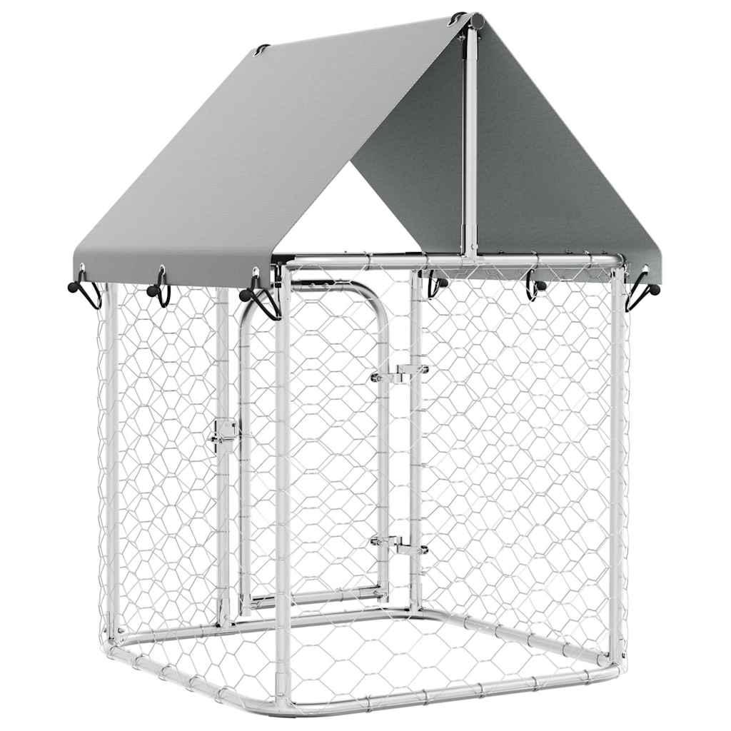 Outdoor-Hundezwinger mit Dach 400x200x150 cm