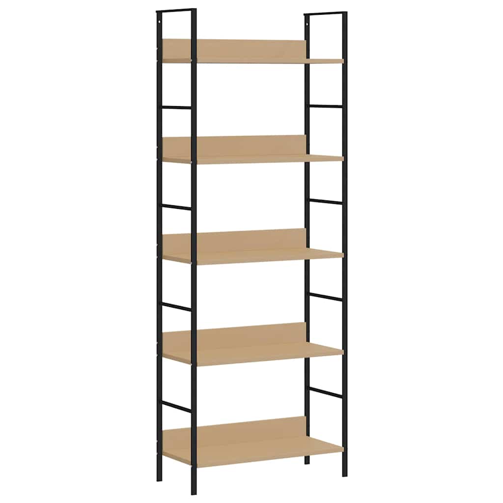Bücherregal 3 Regalböden Schwarz 60×27,6×90,5 cm Holzwerkstoff