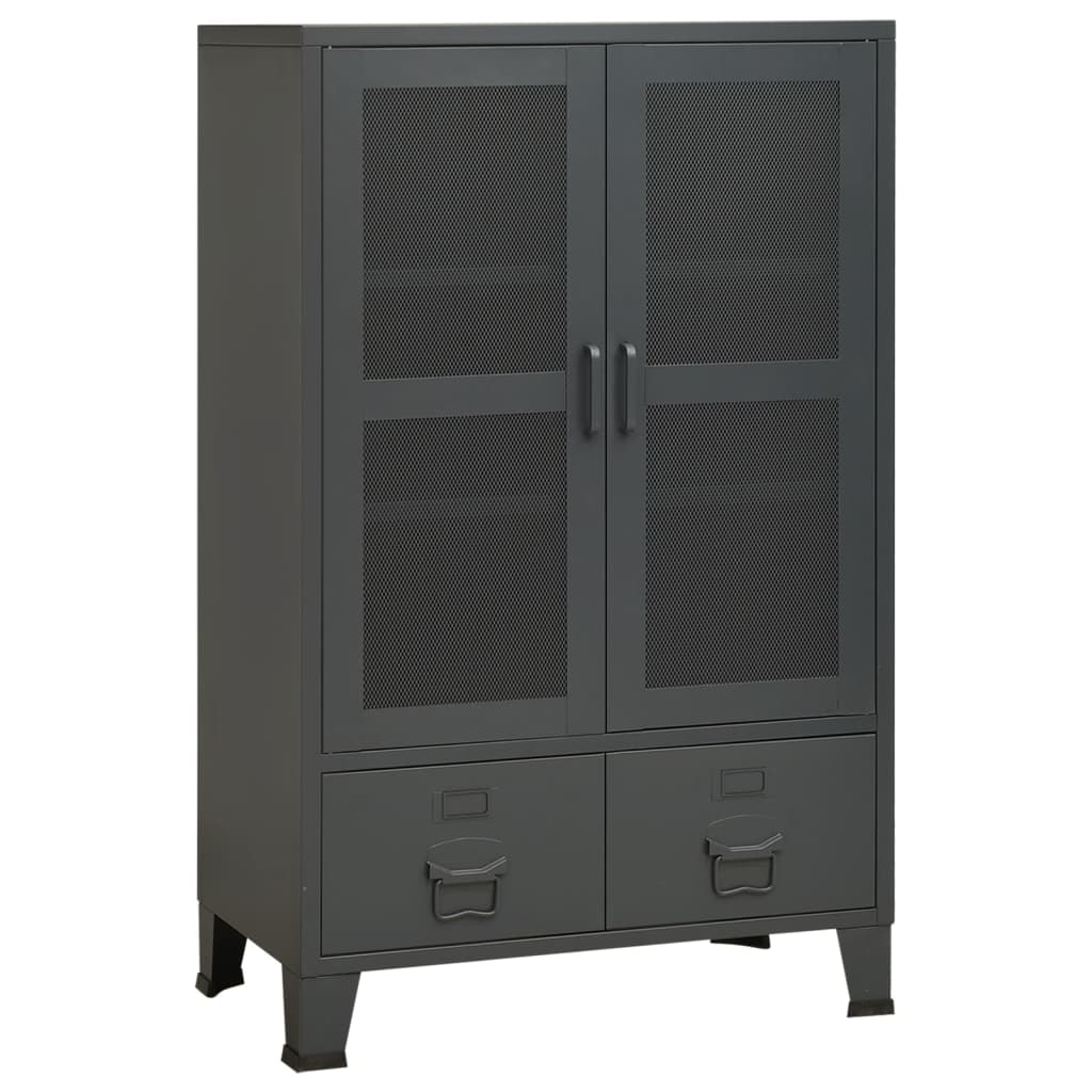 Lagerschrank Industrial Schwarz 70x40x115 cm Metall