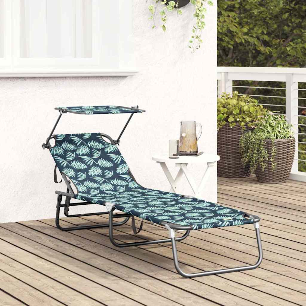 Klappbare Sonnenliege Blau 190 x 57 x 81 cm Oxford