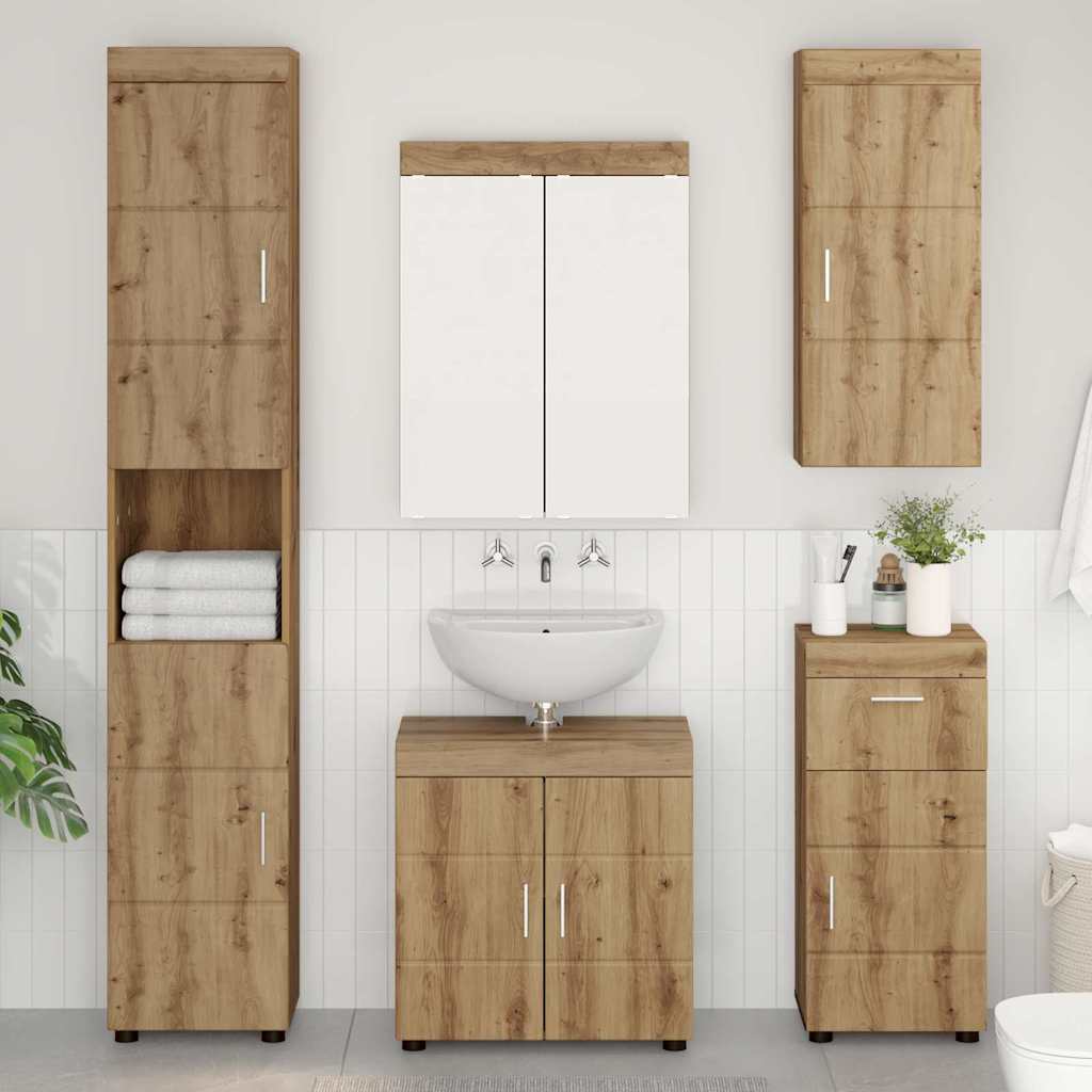 Badezimmermöbel-Set TULUM 2 pcs Weiß 60 x 34 x 63 cm