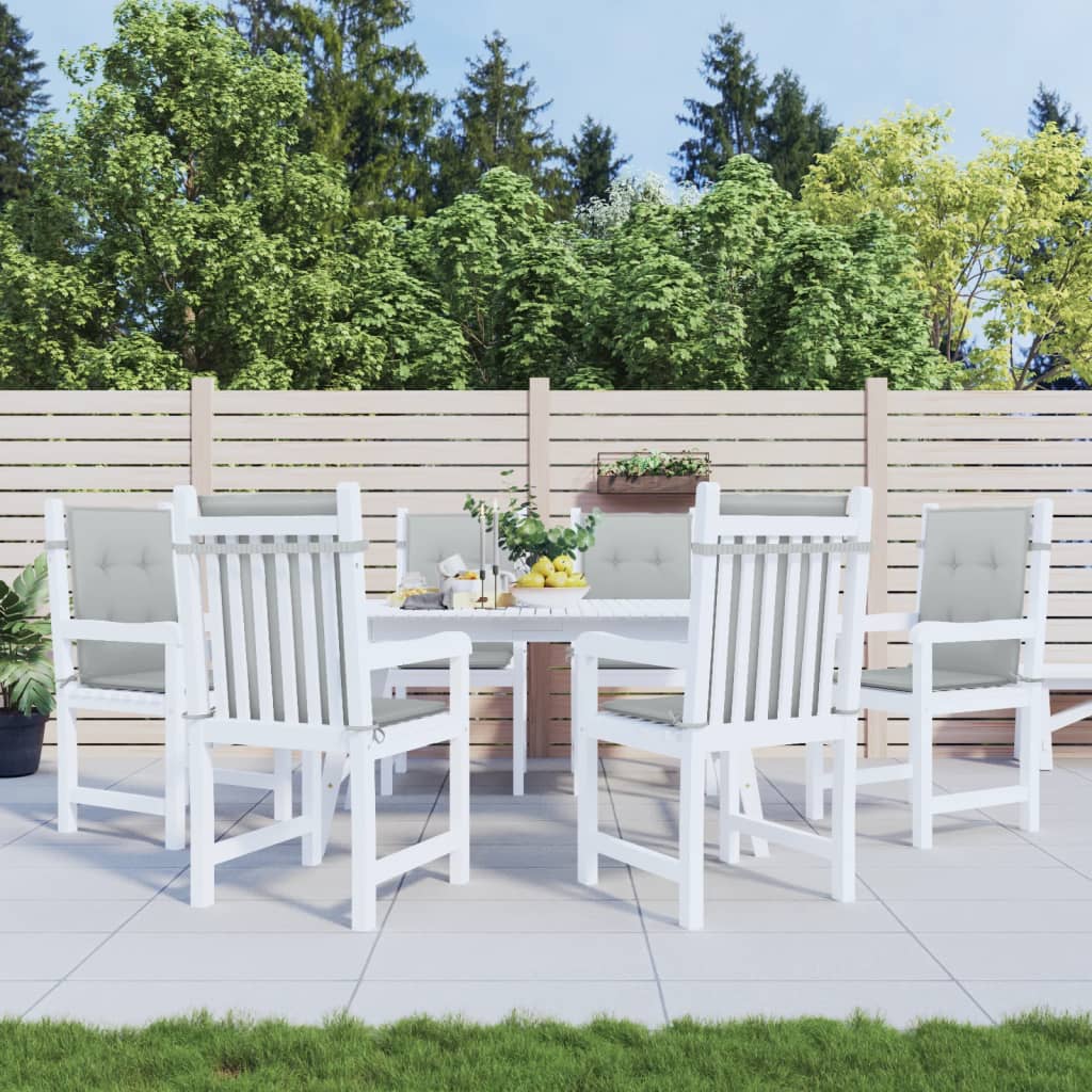 Niedriglehner-Auflagen 2 Stk Melange Anthrazit 100x50x7cm Stoff