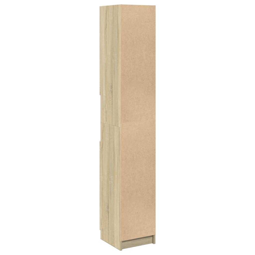 Badschrank Weiß 32x34x188,5 cm Holzwerkstoff