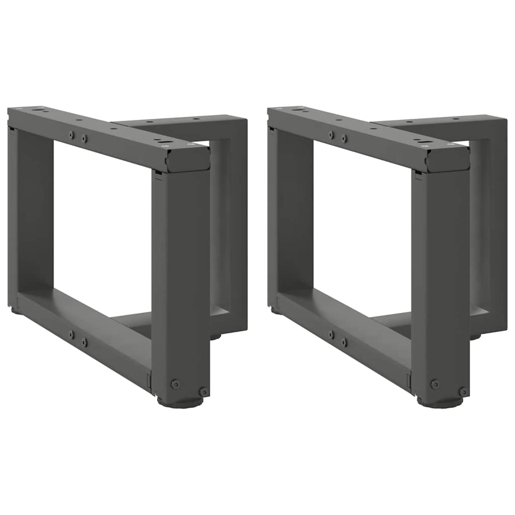 Couchtischbeine T-Form 2 Stk. Schwarz 30x25x(30-31) cm Stahl