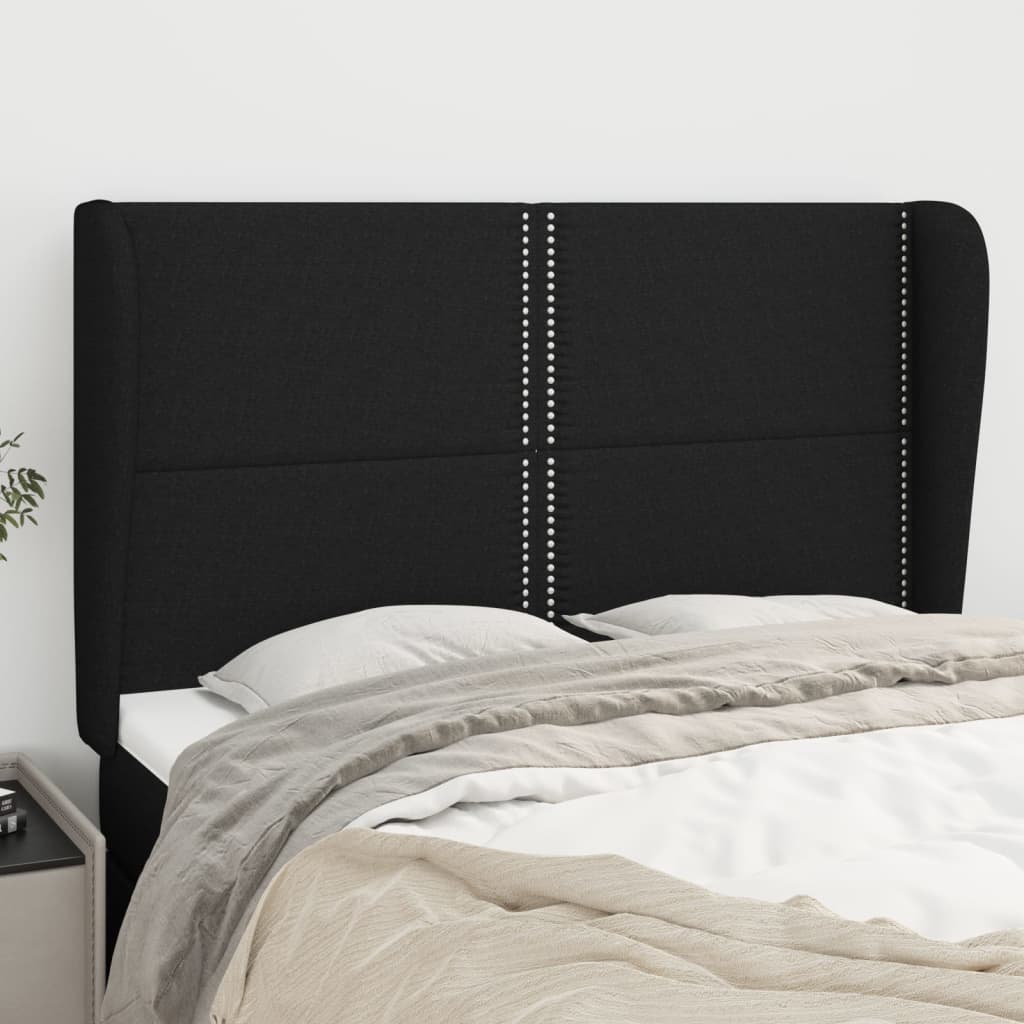 Kopfteil mit Ohren Dunkelgrau 83x23x78/88 cm Stoff