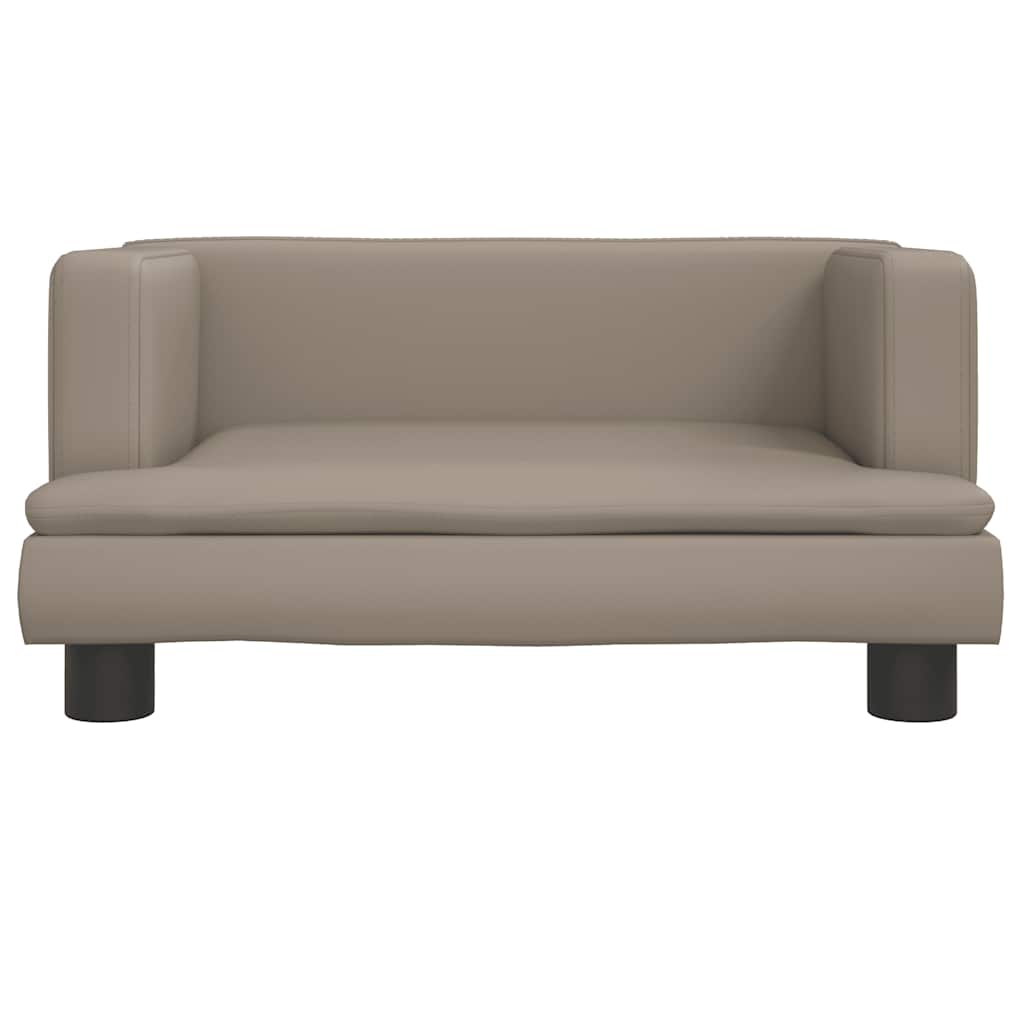 Kindersofa Schwarz 60x40x30 cm Kunstleder