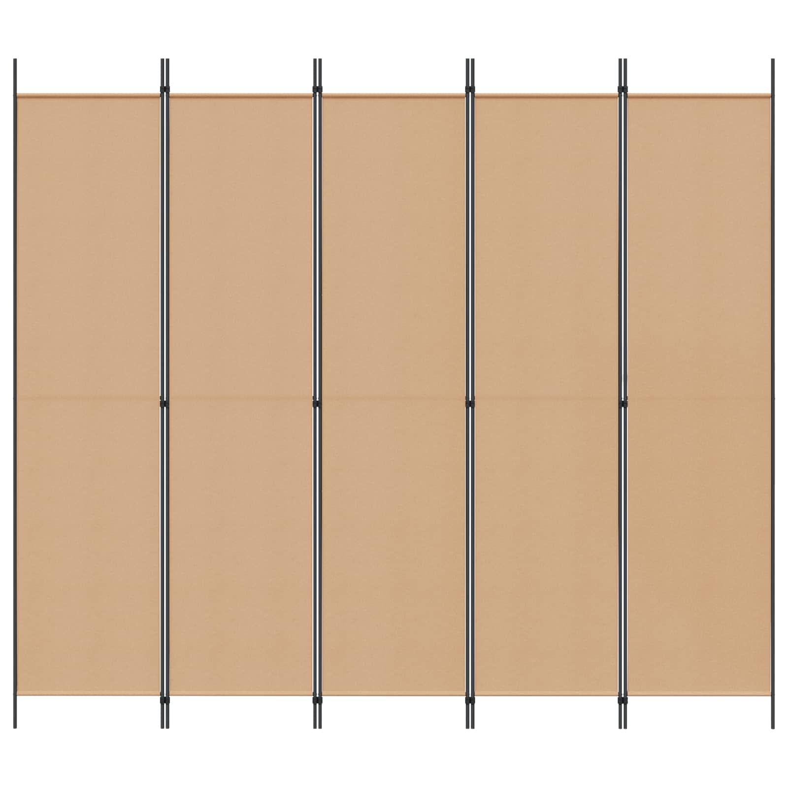 3-teiliger Raumteiler Beige 150 x 220 cm Stoff