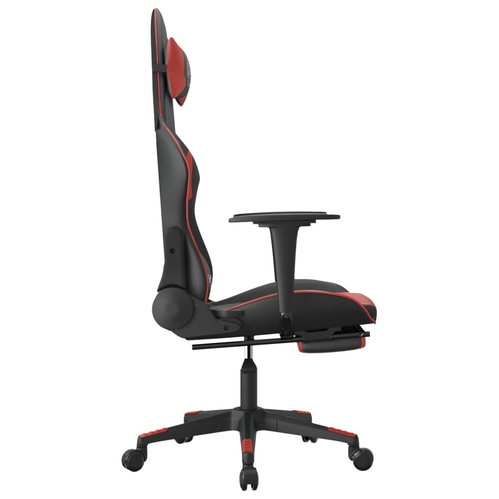 Gaming-Stuhl mit Massagefunktion Schwarz und Blau Kunstleder