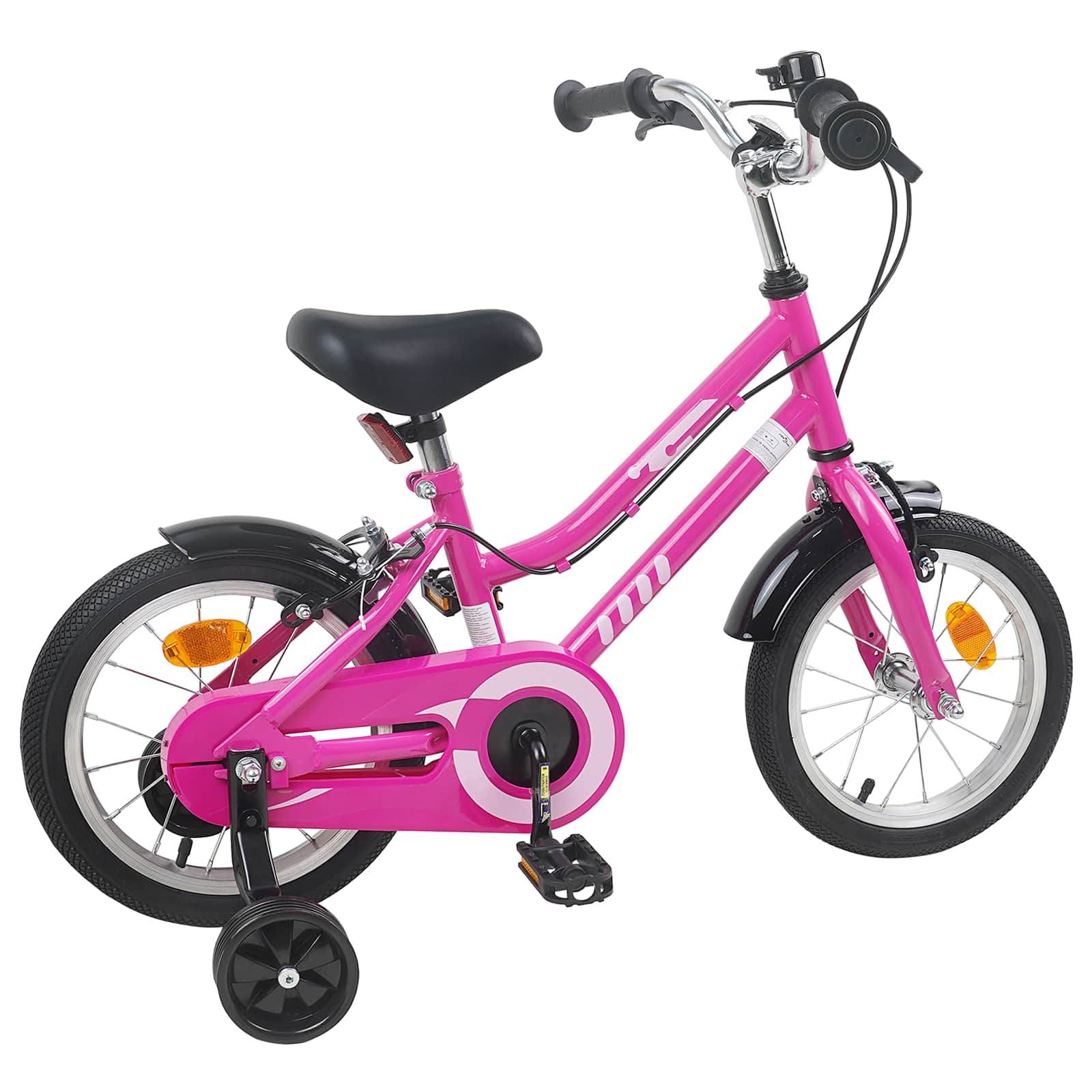 Kinderfahrrad 12 Zoll für 2-4 Jahre alt Pink Weiß