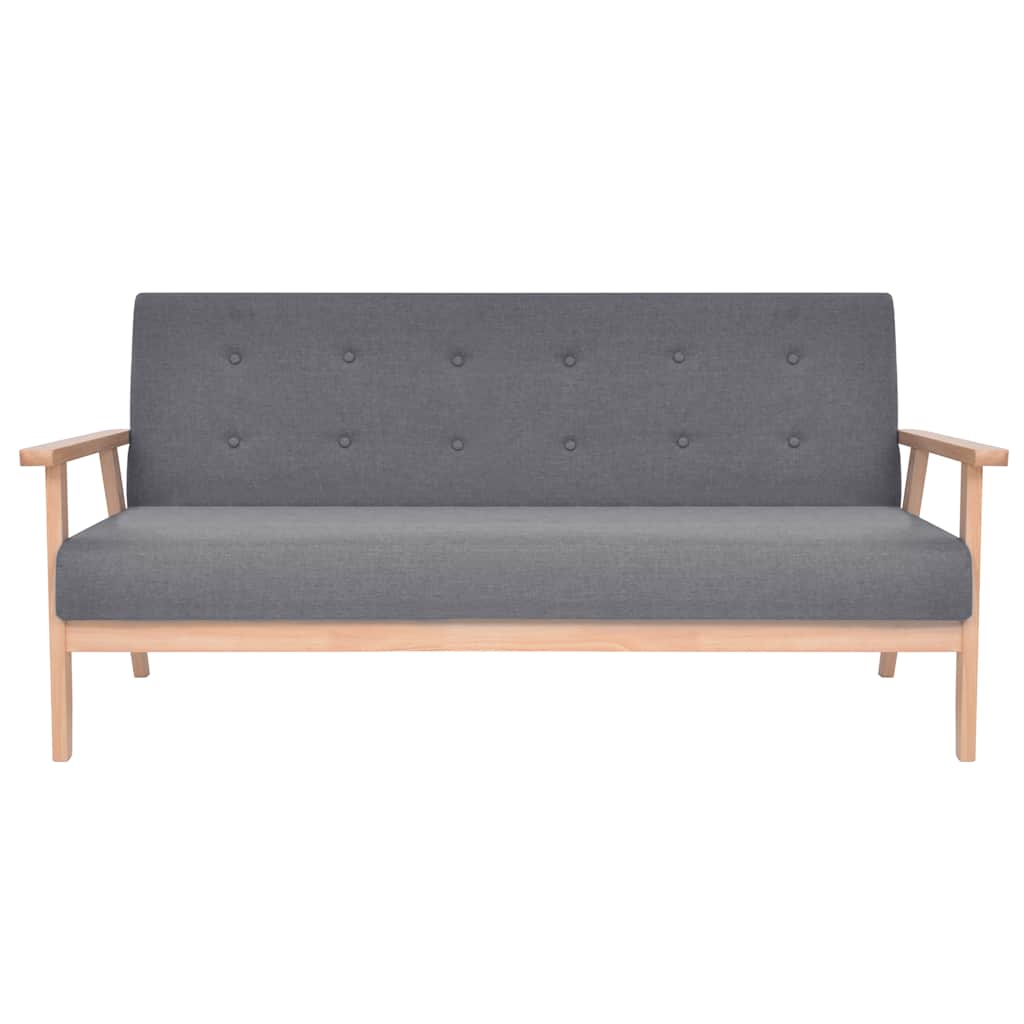 2-Sitzer-Sofa Stoff Hellgrau