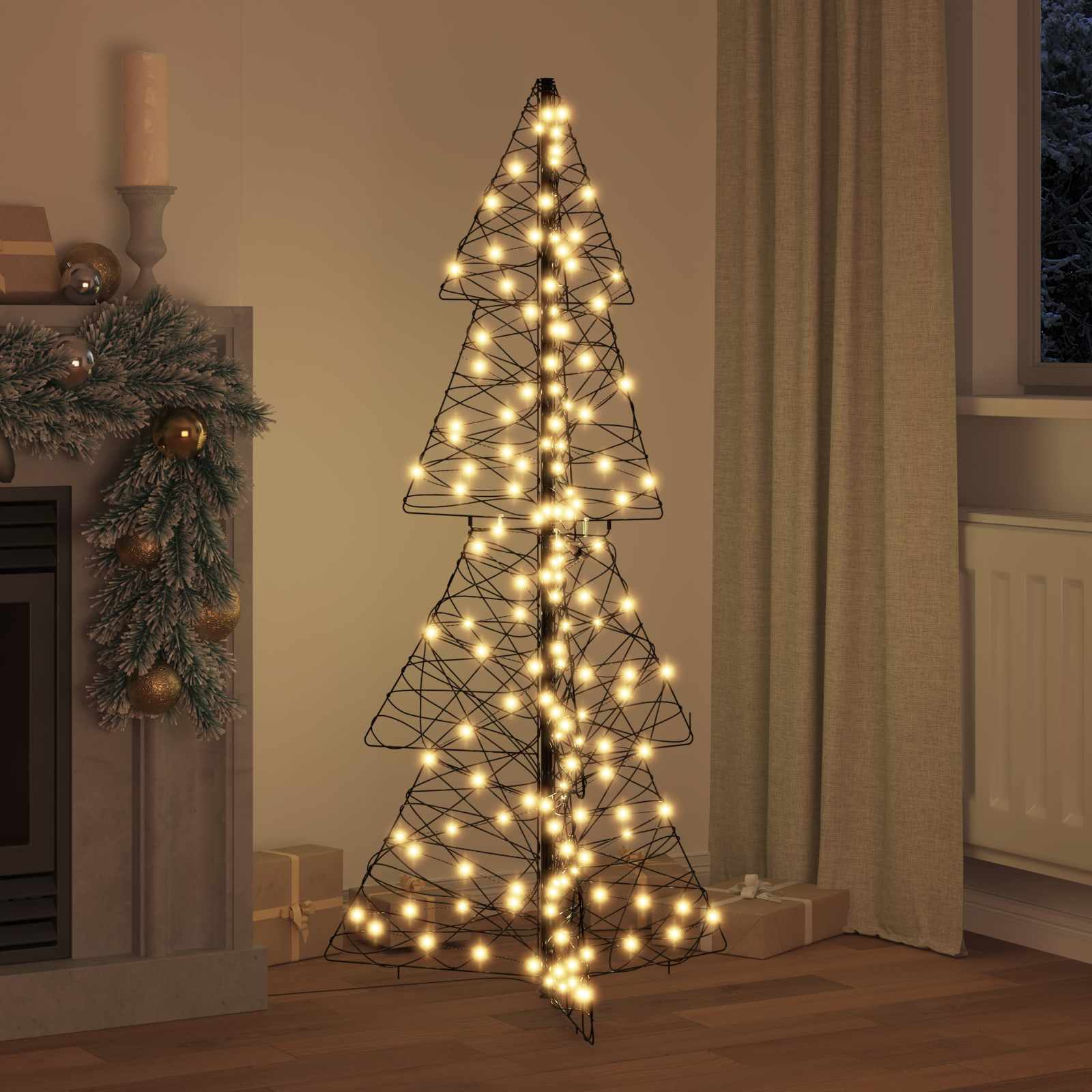 Weihnachtsbaum mit 100 LEDs Warmes Weiß 120 cm PET