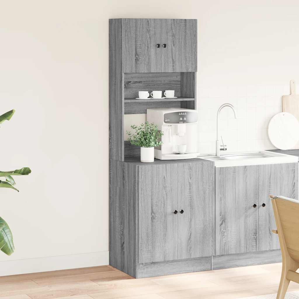 Küchenschrank Weiß 60x50x180 cm Holzwerkstoff