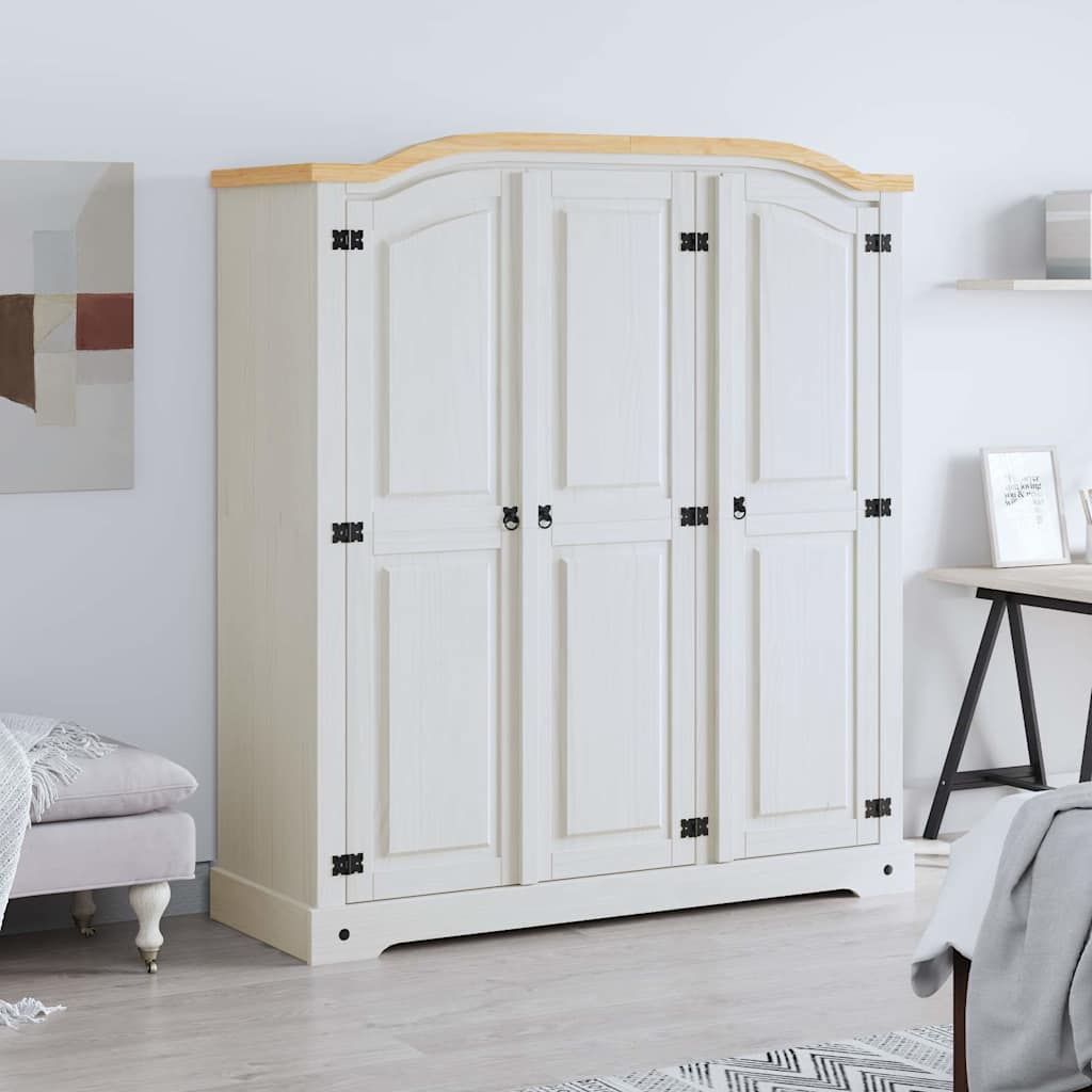 Kleiderschrank Mexiko-Stil Kiefernholz 3 Türen