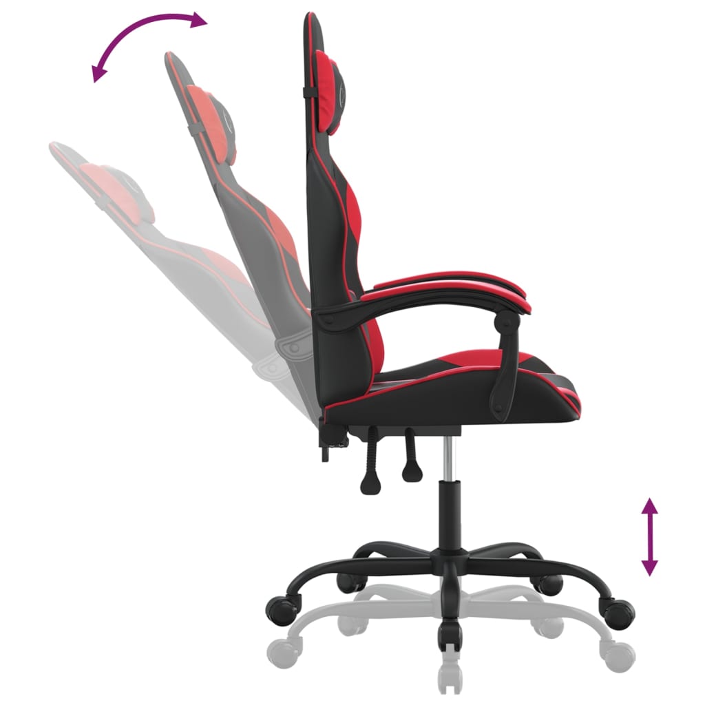 Gaming-Stuhl Drehbar Schwarz und Grün Kunstleder