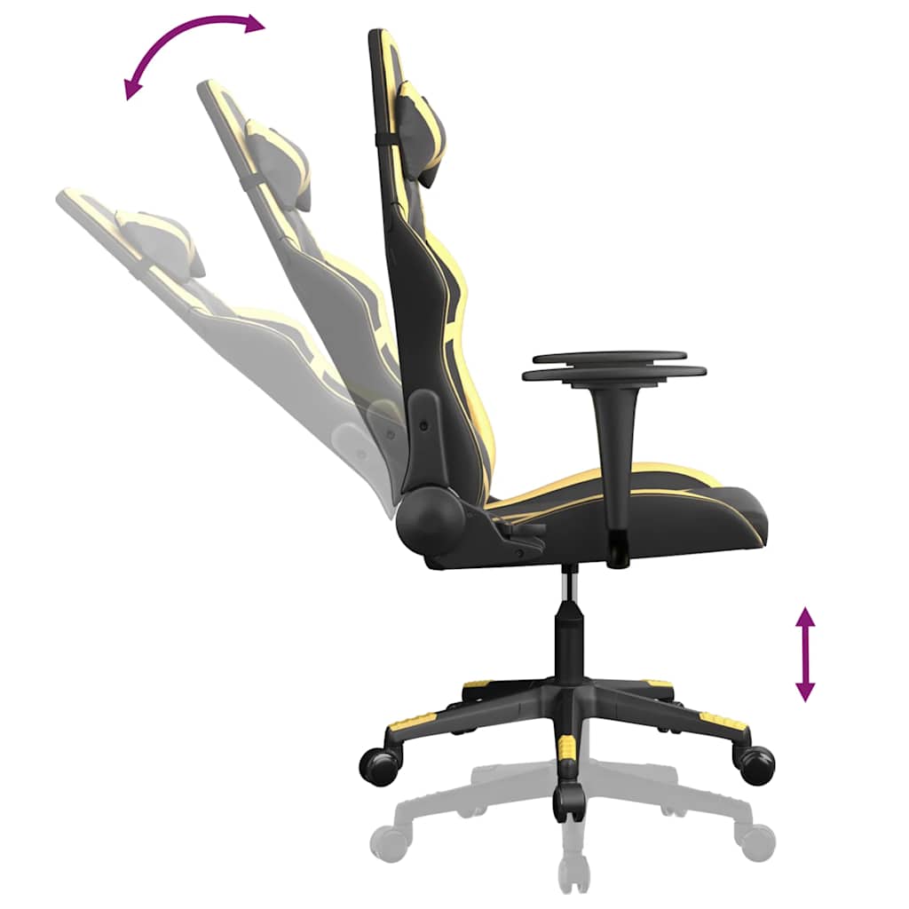 Gaming-Stuhl mit Massagefunktion Schwarz und Grün Kunstleder