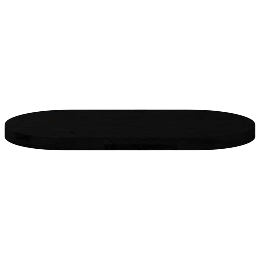 Tischplatte 80x40x2 cm Massivholz Eiche Oval