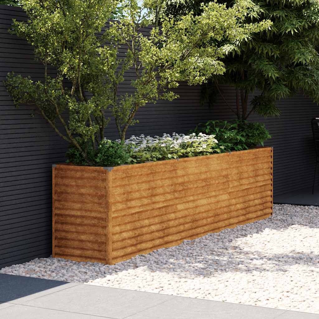 Garten-Hochbeet 100 x 50 x 36 cm Cortenstahl