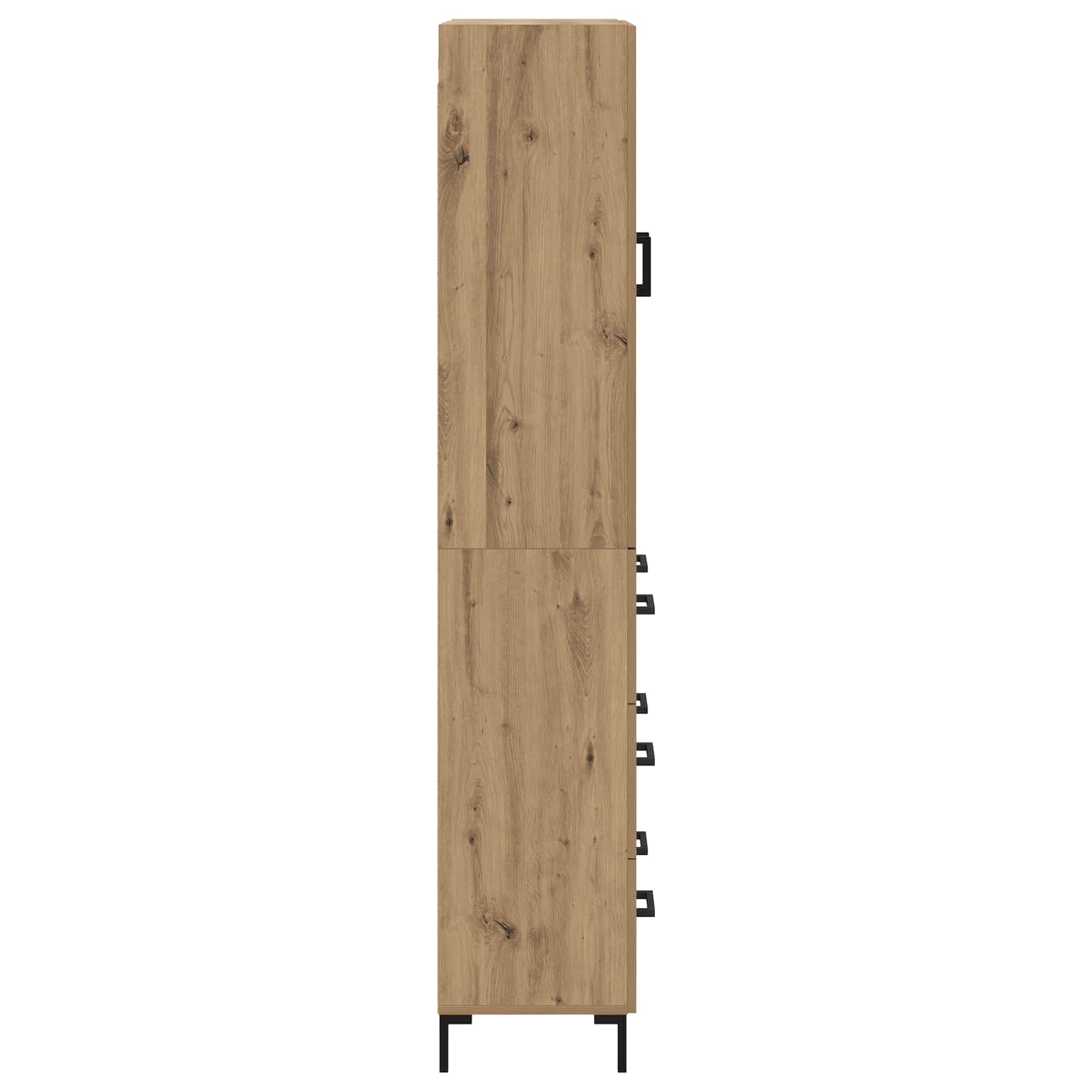 Highboard Betongrau 69,5x34x180 cm Holzwerkstoff