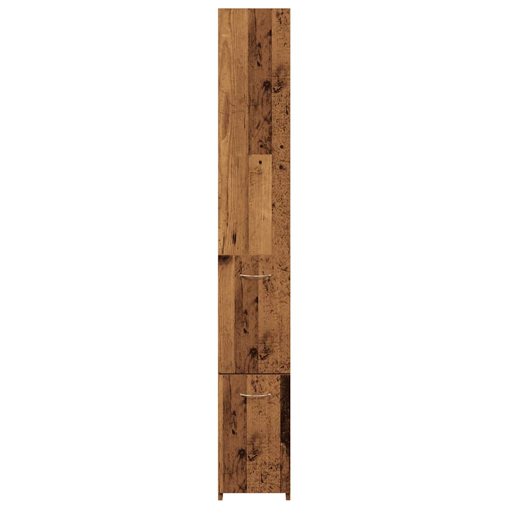 Badschrank Weiß 25x26,5x170 cm Holzwerkstoff