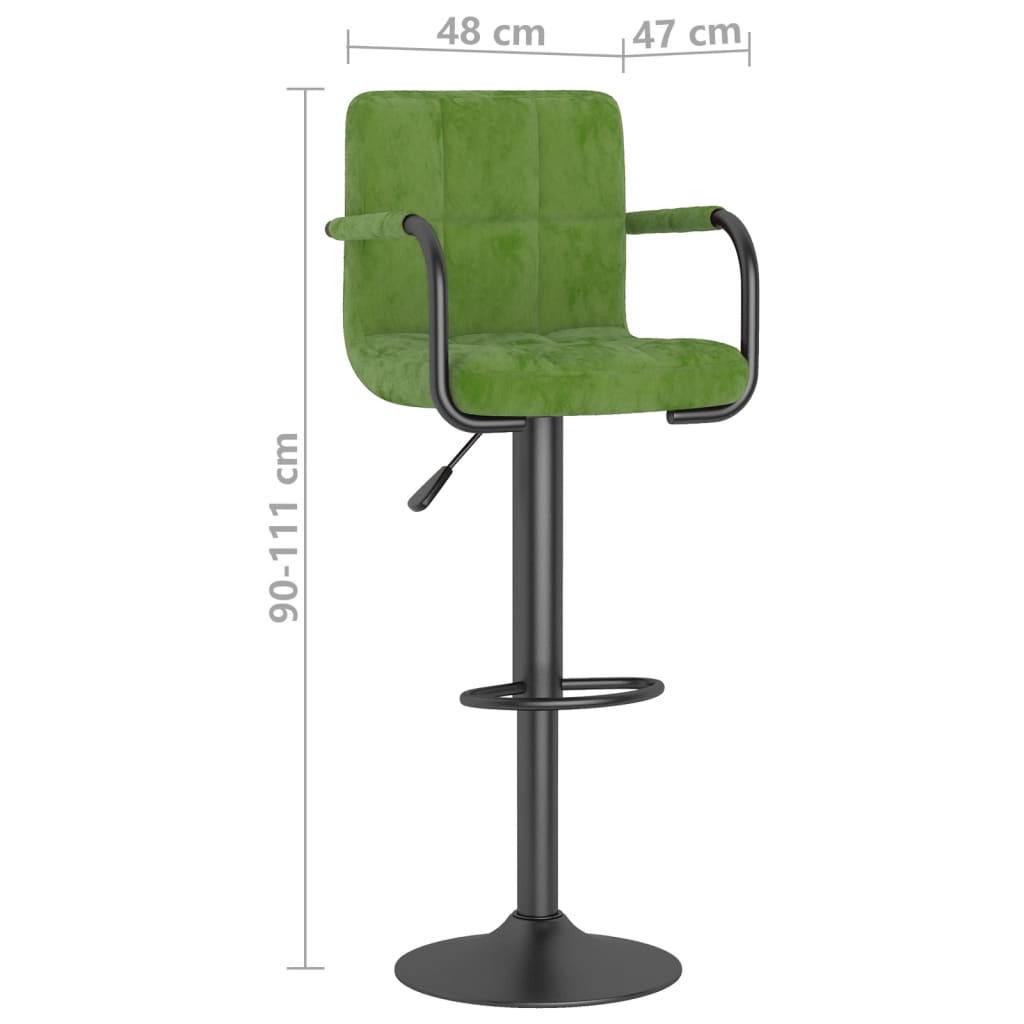 Barhocker 2 Stk. Blau Samt