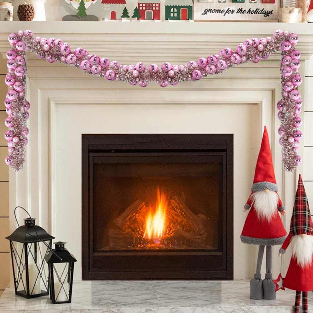 Weihnachtskugelgirlande Schwarz 186 cm Polystyrol