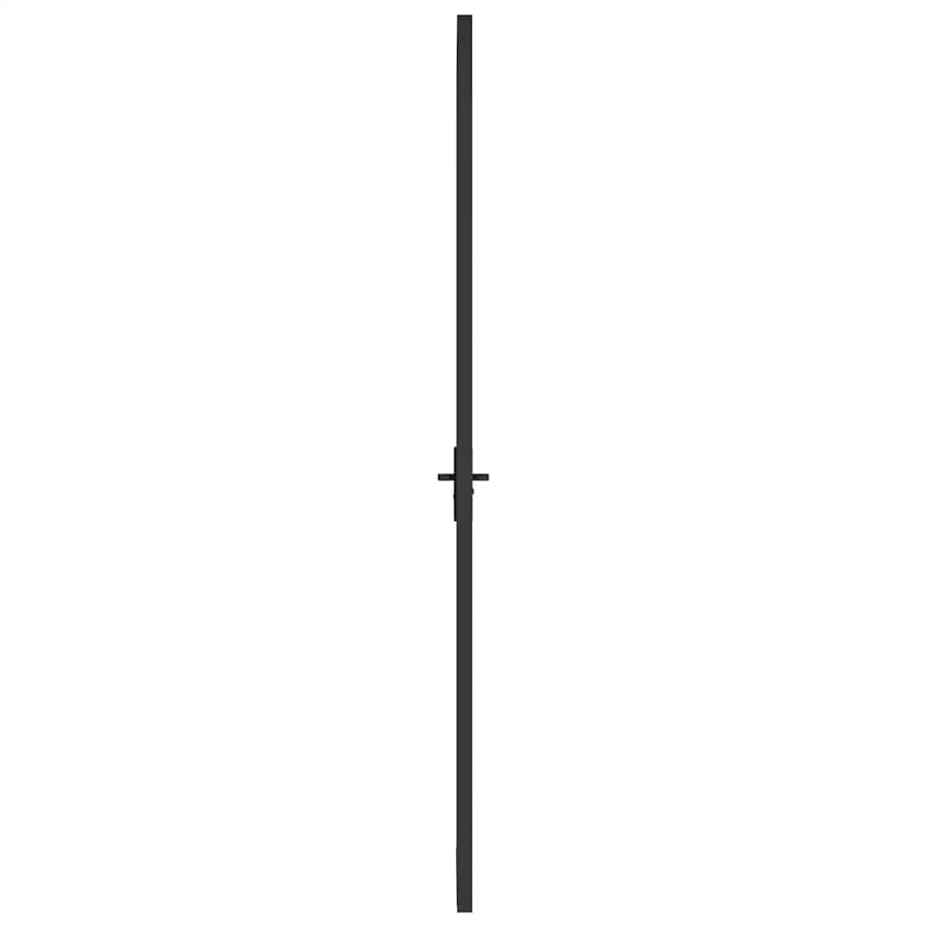 Innentür ESG Glas und Aluminium 76x201,5 cm Schwarz