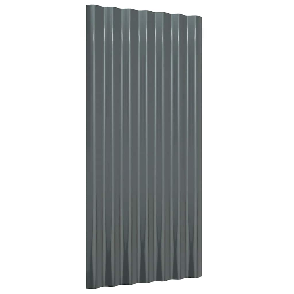 Dachpaneele 12 Stk. Verzinkter Stahl Grün 100x36 cm
