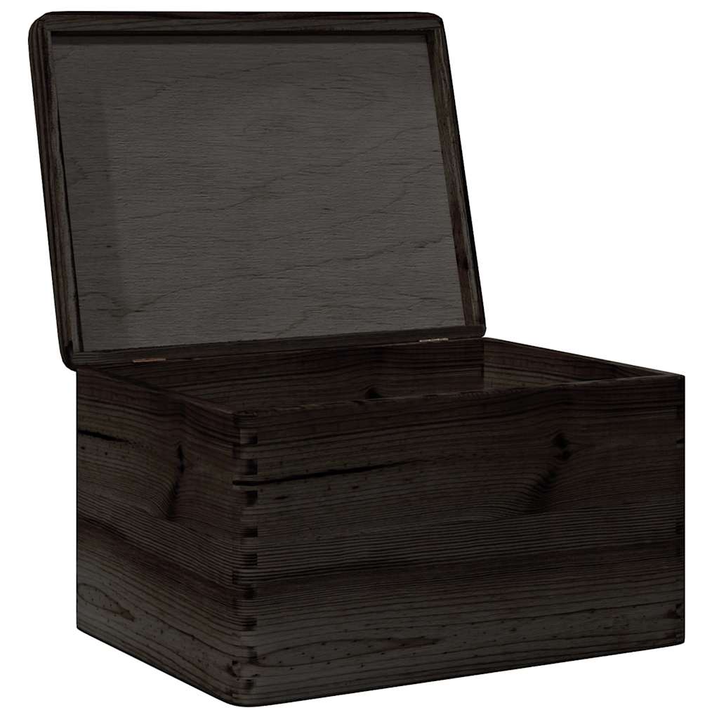 Holzkiste mit Deckel 40x30x13 cm Massivholz Kiefer