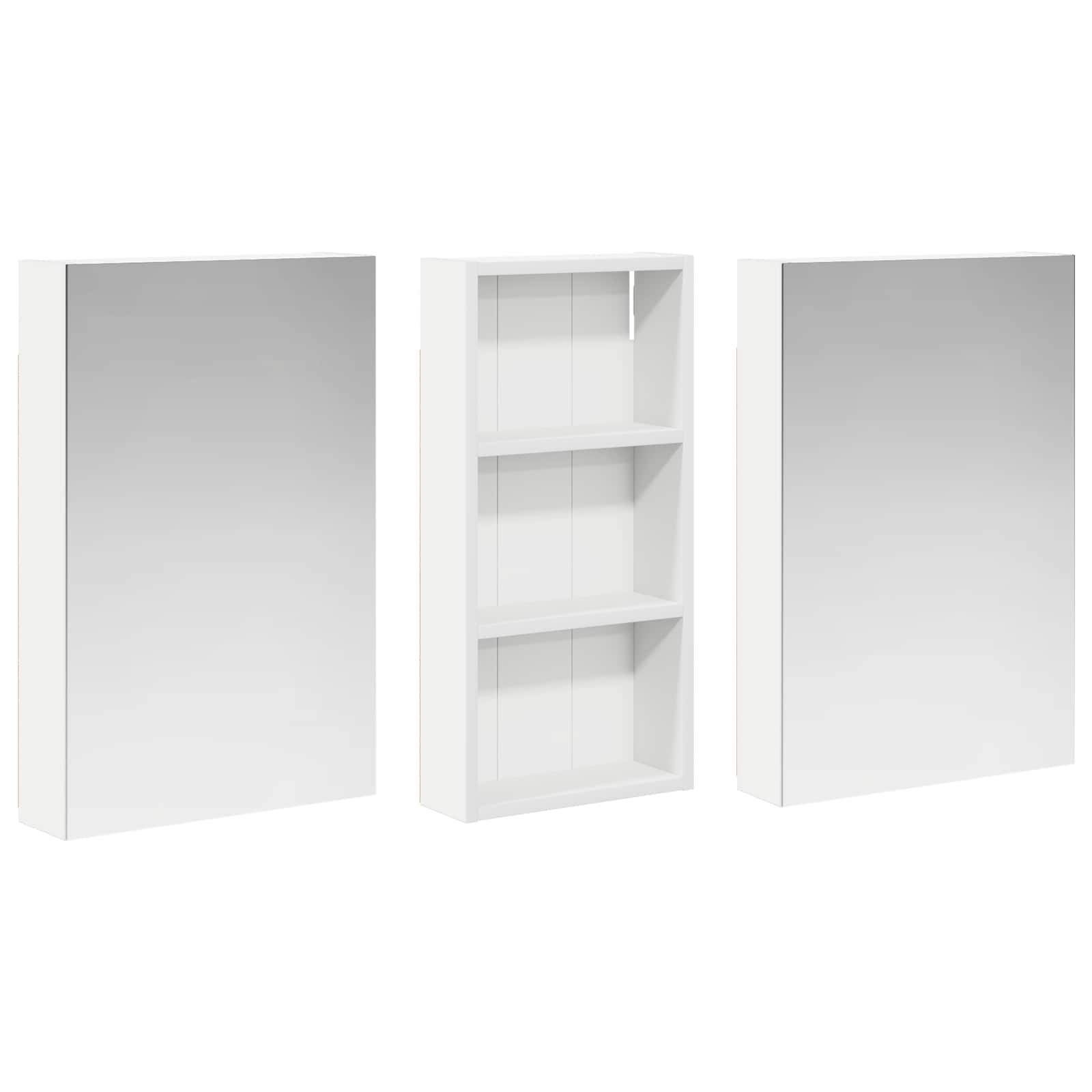 Badezimmerschrank-Set 3 pcs 80 x 10,5 x 50 cm Holzwerkstoff