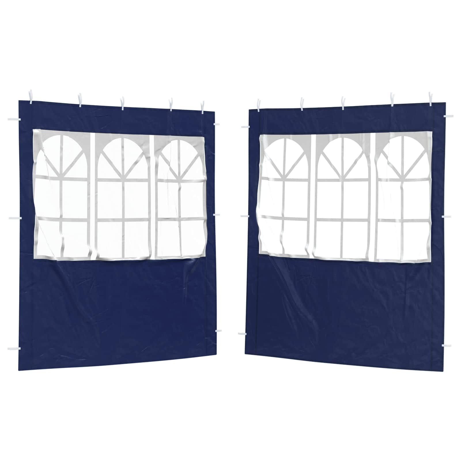 Party Zelt Seitenteil 2 pcs 300 x 195 cm Rot PE und Stahl