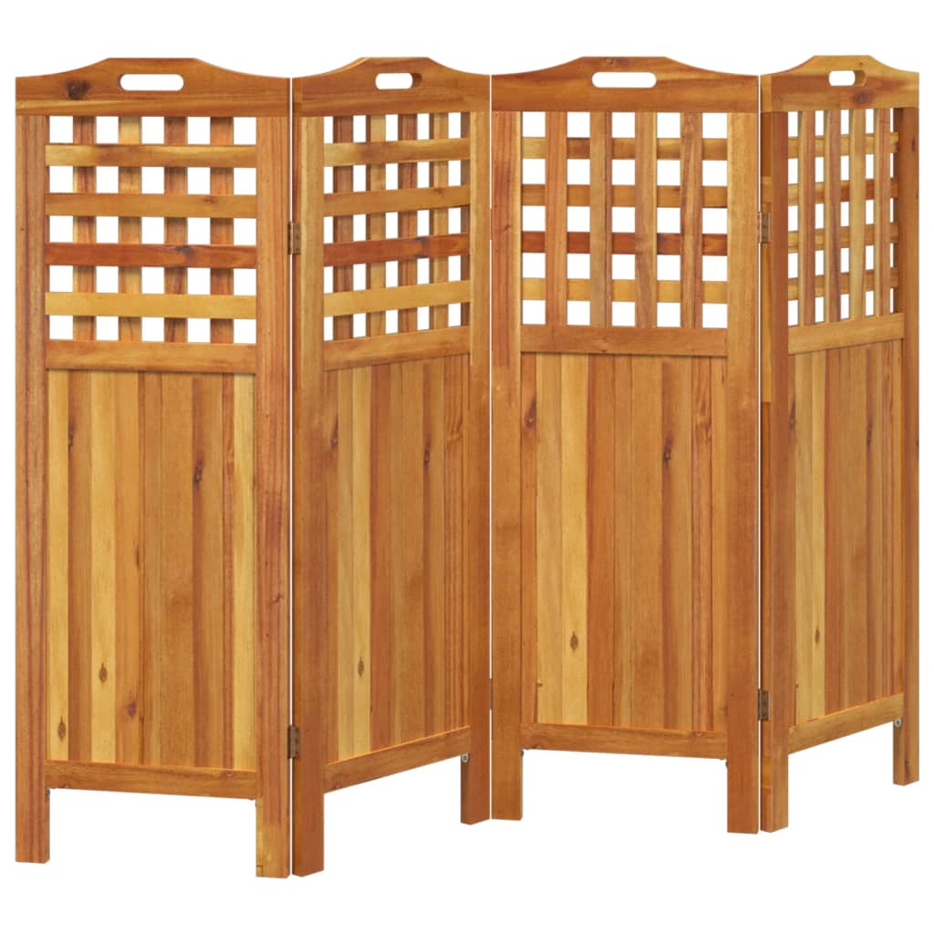 3-tlg. Paravent 121,5x2x115 cm Massivholz Akazie