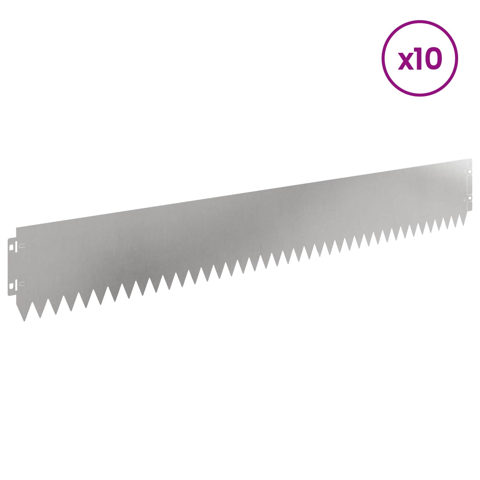 Raseneinfassung 10 pcs 103 x 10 cm Stahl Schwarz